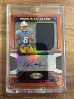 2025 Panini Certified - Freshman Fabric Mirror Signatures Omarion Hampton... - Image 3