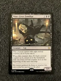 Magic The Gathering MTG - Nine-Lives Familiar - FDN - Image 1