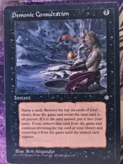 Demonic Consultation 9 Uncommon Ice Age Magic: The Gathering Lightly Played - Image 1