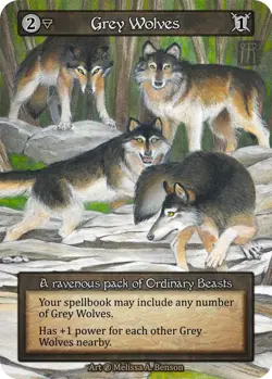 Sorcery: Contested Realm Beta Grey Wolves Ordinary Regular NM - Image 1