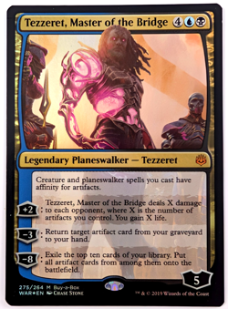 MTG Tezzeret, Master of the Bridge Foil War of the Spark Buy-A-Box Promo 2019 NM - Image 1