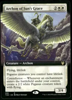 1x Archon of Sun's Grace (Extended Art) - Theros Beyond Death LP - MTG - Image 1