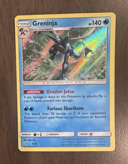 Greninja 9/18 Detective Pikachu Holo Rare Pokemon Card Near Mint - Image 1