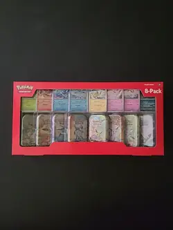 Pokemon TCG Prismatic Evolutions Costco 8 Mini-Tin Bundle New-Factory-Sealed - Image 1