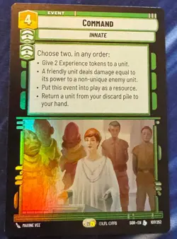 Star Wars Unlimited Spark of Rebellion Command FOIL Legendary Card - Image 1