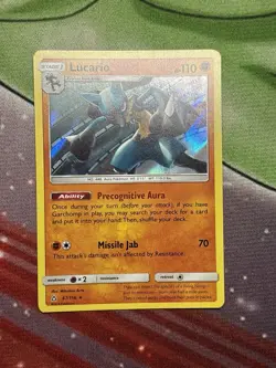 Lucario 67/156 Holo Rare Ultra Prism Pokemon Card - Image 2