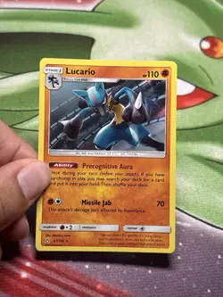 Lucario 67/156 Holo Rare Ultra Prism Pokemon Card - Image 3