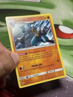 Lucario 67/156 Holo Rare Ultra Prism Pokemon Card - Image 4