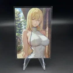 Aiz Wallenstein Holographic Anime Collectible Trading Card - Image 1