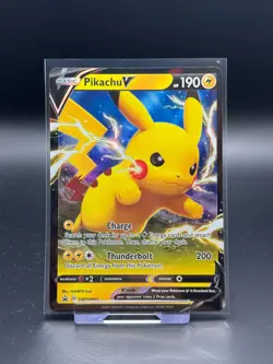 Pikachu V SWSH061 Black Star Promo Near Mint Pokemon Card TCG - Image 1