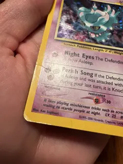 Pokemon TCG Misdreavus Holo Rare Card 11/64 Neo Revelation Damaged - Image 2