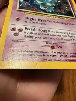 Pokemon TCG Misdreavus Holo Rare Card 11/64 Neo Revelation Damaged - Image 3