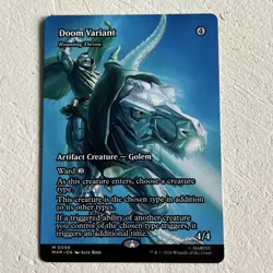 Doom Variant Roaming Throne Borderless NM -0099 MTG MSH Non-Foil - Image 1