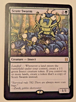 MTG Scute Swarm Creature Token Custom art - Image 1