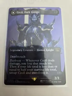 mtg, Cecil, Dark Knight (Borderless) (Surge Foil) Final Fantasy Foil NM - Image 1