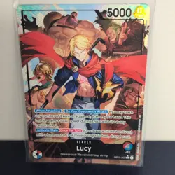Bandai One Piece Card Game Lucy OP15-002 Leader Alt Art Foil 5000 EN - Image 1