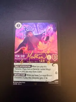 Disney Lorcana Yen Sid Powerful Sorcerer Ursula's Return Signed Matthw R. Davies - Image 1