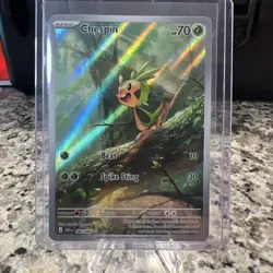Chespin 087/086 IR Chaos Rising (CRI)(ME4) Illustration Rare Pokemon Card NM - Image 1