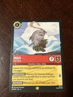Disney Lorcana Maui - Half-Shark Character Card Moana 124/204 - Image 1