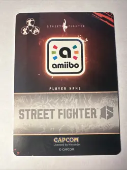 Nintendo Capcom Street Fighter 6 Amiibo Card Series 2 SAGAT 057 NM-Mint - Image 2