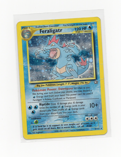 Feraligatr 5/111 Holo Neo Genesis Pokemon Card Vintage 2000 - DAMAGED / CREASED - Image 1