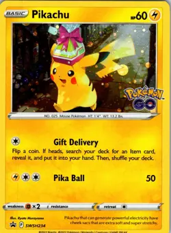Pikachu Holo Promo SWSH: Sword & Shield Promo Cards SWSH234 LP - Image 1