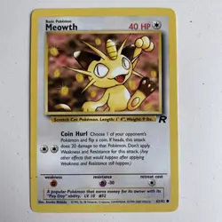 Meowth 62/82 Team Rocket - Common Pokemon Card - MP - Image 1