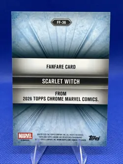 2026 TOPPS CHROME Marvel SCARLET WITCH FanFare Card FF-36 - Image 2
