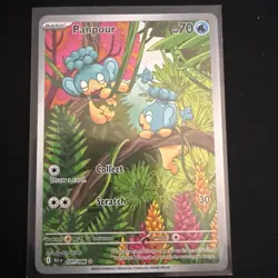 Pokemon TCG Panpour 101/086 NM/M 2025 Black Bolt Full Art Illustration Card - Image 1