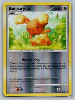 Buneary Arceus #55/99 Common,Reverse Holo Pokemon Card - Image 1