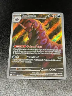 Scolipede 134/086 Pokemon TCG Black Bolt Illustration Rare Card NM/M Condition - Image 1