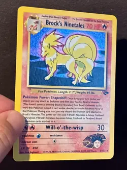 Brock’s Ninetales Holo 2000 Vintage Gym Challenge Set Pokemon Card 003/132 Raw - Image 3