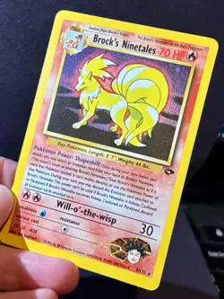 Brock’s Ninetales Holo 2000 Vintage Gym Challenge Set Pokemon Card 003/132 Raw - Image 4