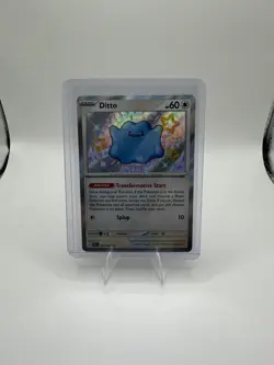 Pokemon TCG Ditto Scarlet & Violet Paldean Fates Holo Shiny Rare Card 201/091 - Image 1