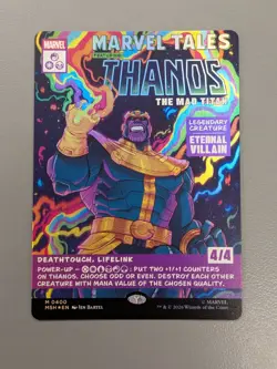 Thanos, The Mad Titan - 400 - MTG: Marvel Super Heroes - Borderless Comic - FOIL - Image 1