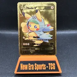Pokemon🔥PIKACHU🔥ELGYEM Poncho🔥GOLD FOIL Collectible🔥Pikachu 208/XY-P - Image 1