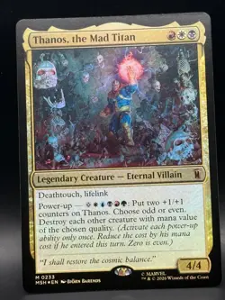 Thanos, the Mad Titan 233 Marvel Super Heroes Magic: The Gathering (Foil) NM - Image 1