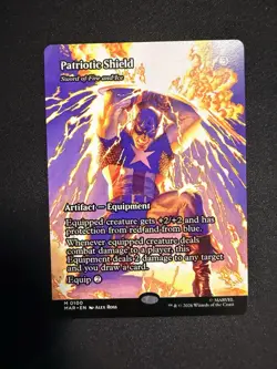 Patriotic Shield - Sword of Fire and Ice (Borderless) Marvel Universe Regular - Image 1