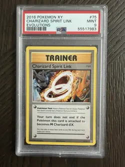 Charizard Spirit Link 75/108 Evolutions PSA 9 Pokemon Card - Image 1