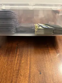 Assorted Pokemon Cards With Container| Some In Card Protectors| Regular And Holo - Image 5