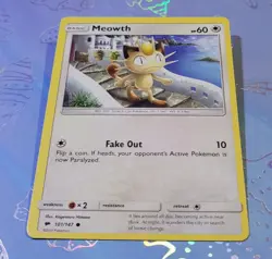 Meowth 101/147 Burning Shadows Pokemon Card NM - Image 3