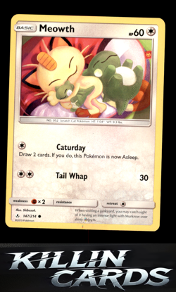 Meowth 147/214 Pokemon Common SM - Unbroken Bonds Card NM - Image 1