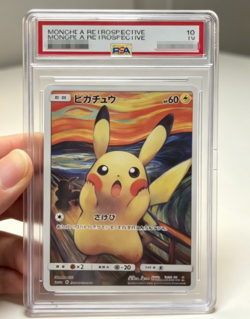 2018 Japanese Pikachu 288/SM-P Munch Scream Promo Pokemon Graded Card - Image 1