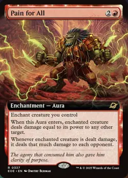 MTG Pain for All - Foil - Extended Art, Edge of Eternities, Lightly Played, Engl - Image 1