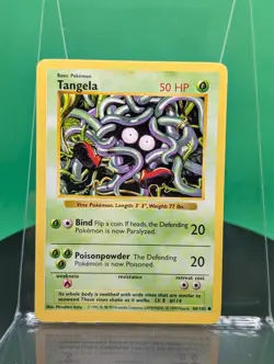 Tangela 66/102 Shadowless Base Set Common 1999 English Pokemon Card TCG WoTC - Image 1