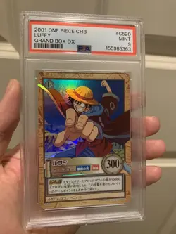 PSA 9 2001 ONE PIECE CARDDASS HYPER BATTLE GRAND BOX DX C520 LUFFY - Image 1