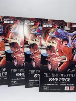 x6 One Piece TCG English OP-16 The Time of Battle Sleeved Blister Booster Pack - Image 3