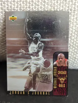 Michael Jordan 1996-97 Upper Deck Choice "Jordan's Journal" Hologram #J5 Italian - Image 1
