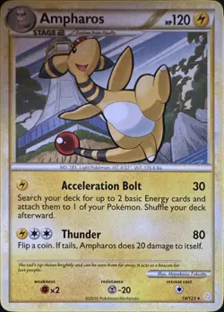 Ampharos 14/123 Rare HeartGold & SoulSilver Pokemon Lightly Played - Image 1