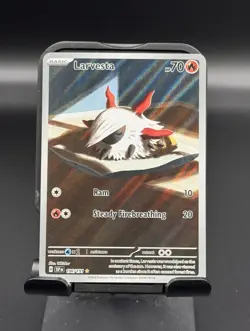 Larvesta 196/191 SV08: Surging Sparks Pokemon TCG Illustration Rare NM - Image 1